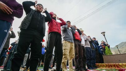 Праздничная молитва по случаю Курман айта в Нарыне