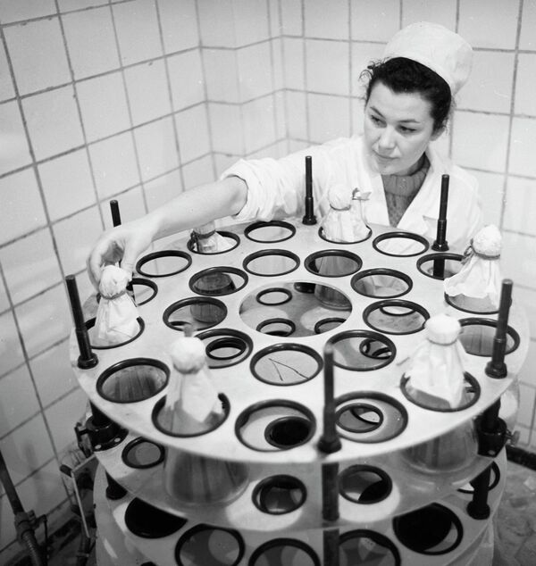 Фрунзедеги антибиотик чыгарган заводдо иштеген фармаколог. 1969-жыл - Sputnik Кыргызстан