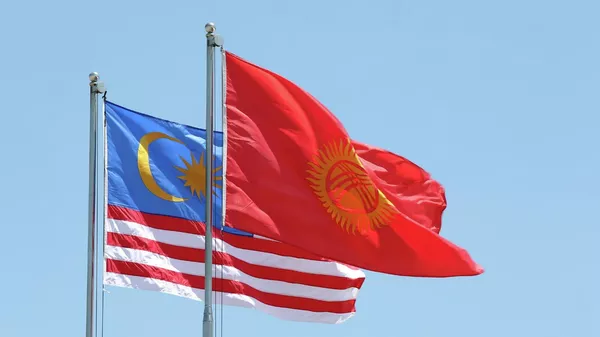Флаги Кыргызстана и Малайзии. Архивное фото - Sputnik Кыргызстан