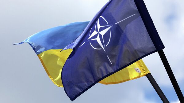 Флаг Украины и НАТО. Архивное фото - Sputnik Кыргызстан