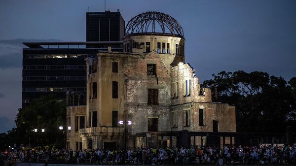 Зал промышленного развития префектуры Хиросима, известного как купол атомной бомбы в Хиросиме. Архивное фото - Sputnik Кыргызстан