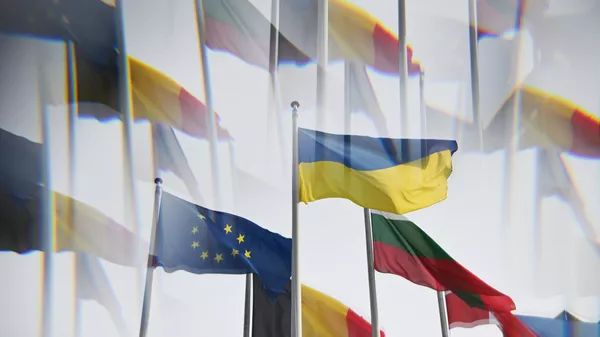 ЕБ жана Украина желектери. Архив - Sputnik Кыргызстан