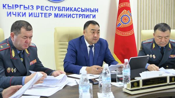 Онлайн-совещание под председательством министра внутренних дел Улана Ниязбекова - Sputnik Кыргызстан