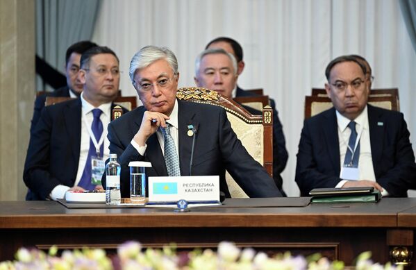 Президент Казахстана Касым-Жомарт Токаев на заседании саммита СНГ - Sputnik Кыргызстан