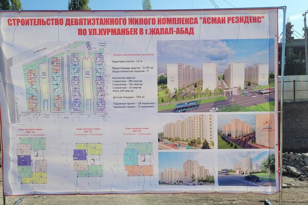 Всего в комплексе будет 639 квартир. Сдать их в эксплуатацию планируется в 2024 году - Sputnik Кыргызстан