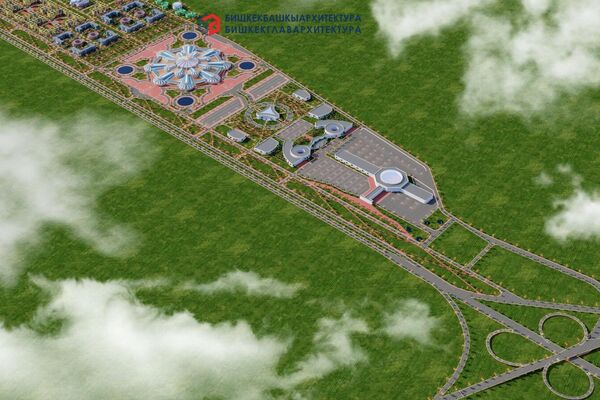 Городок будет отделен от транспортной магистрали 60-метровой (в ширину) полосой озеленения - Sputnik Кыргызстан