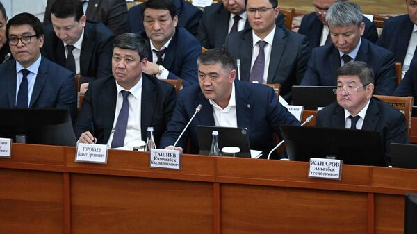 Председатель ГКНБ Камчыбек Ташиев на заседании Жогорку Кенеша  - Sputnik Кыргызстан