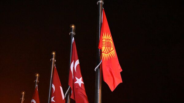 Флаги Турции и Кыргызстана. Архивное фото  - Sputnik Кыргызстан