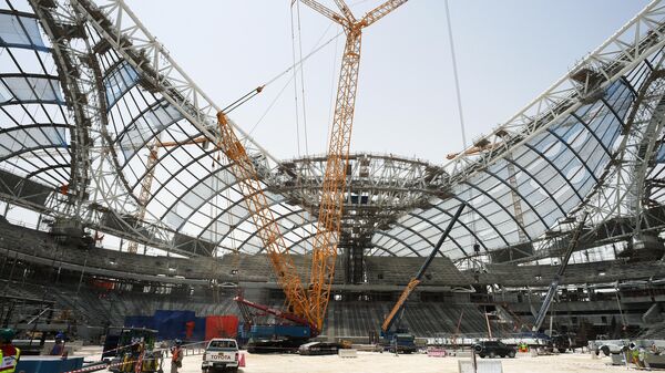 Строительство стадиона. Архивное фото - Sputnik Кыргызстан