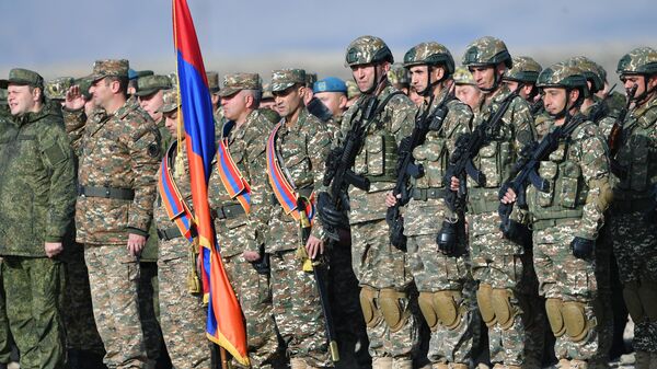 Военнослужащие Армении на учениях ОДКБ. Архивное фото  - Sputnik Кыргызстан