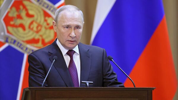 Президент РФ В. Путин принял участие в расширенном заседании коллегии ФСБ - Sputnik Кыргызстан
