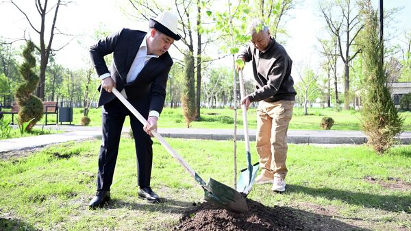 Президент Садыр Жапаров посетил Ботанический сад им. Э. Гареева после его реконструкции - Sputnik Кыргызстан