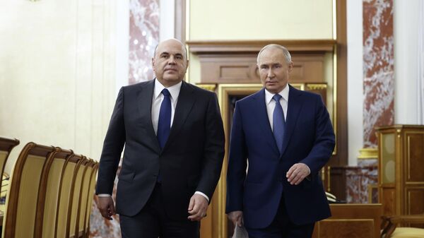 Президент Владимир Путин провел встречу с членами правительства - Sputnik Кыргызстан