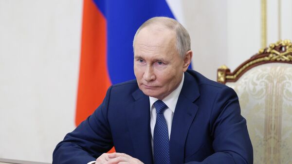 Президент России Владимир Путин на совещании Совбеза РФ - Sputnik Кыргызстан