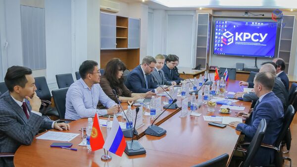 Экспертный семинар Россия и Кыргызстан в новых международных условиях: вызовы, возможности, перспективы в КРСУ - Sputnik Кыргызстан