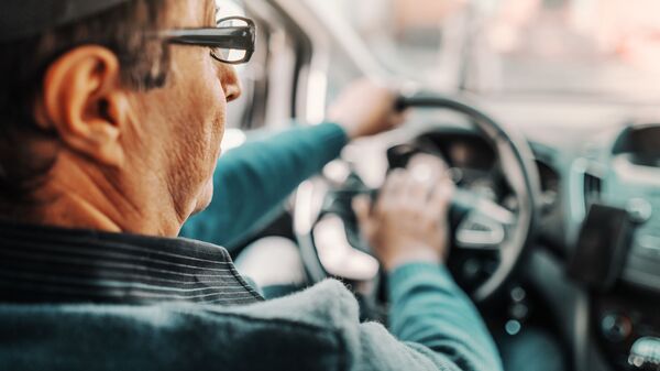 Мужчина в кепке и очках, за рулем автомобиля. Иллюстративное фото - Sputnik Кыргызстан