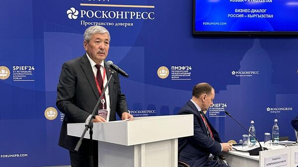 Первый заместитель председателя кабмина Кыргызстана Адылбек Касымалиев принял участие в бизнес-диалоге Кыргызстан-Россия  - Sputnik Кыргызстан