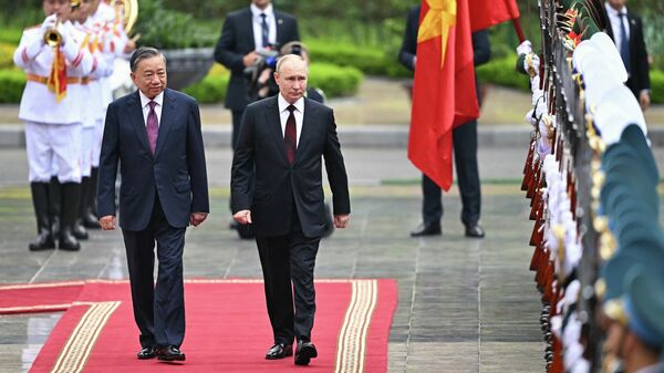 Вьетнамдын президенти То Лам жага Россия лидери Владимир Путин - Sputnik Кыргызстан