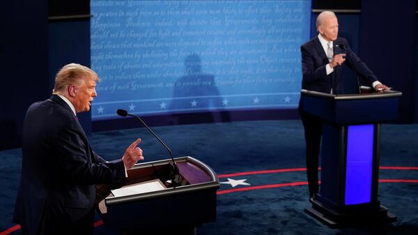 Дебаты Дональда Трампа Джо Байдена во время выборов США 2020 года. Архивное фото - Sputnik Кыргызстан