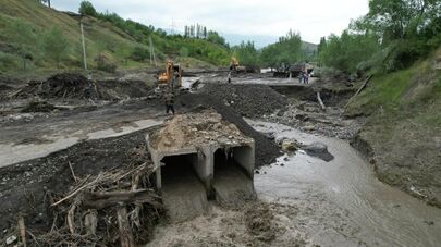 Мощный сель в Ноокатском районе