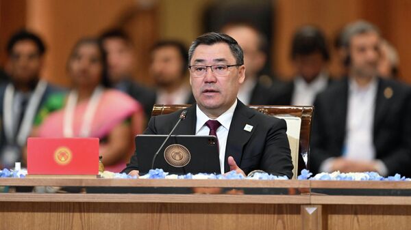 Президент Кыргызстана Садыр Жапаров на саммите Шанхайской организации сотрудничества в Астане - Sputnik Кыргызстан