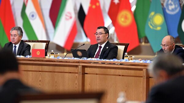 Президент Садыр Жапаров на саммите ШОС в Астане  - Sputnik Кыргызстан