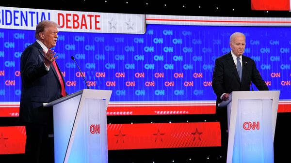 Дебаты президента США Джо Байдена и кандидата в президенты Дональда Трампа - Sputnik Кыргызстан