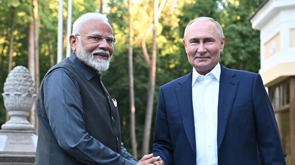 Встреча президента Владимира Путина с премьер-министром Индии Нарендрой Моди - Sputnik Кыргызстан
