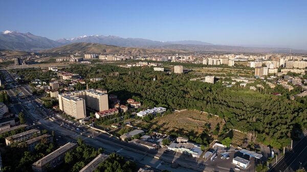 Вид с дрона на парк имени Ататюрка в Бишкеке. Архивное фото - Sputnik Кыргызстан