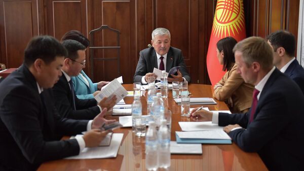 Встреча первого зампреда Кабмина КР Адылбека Касымалиева с Министром ЕЭК Гоар Барсегян - Sputnik Кыргызстан
