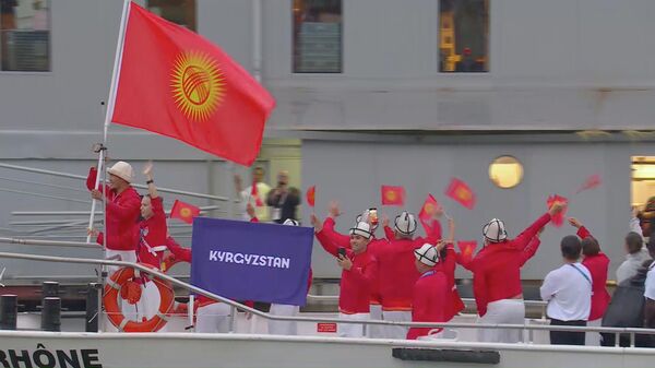 Спортсмены из Кыргызстана на открытии Олимпиады - Sputnik Кыргызстан