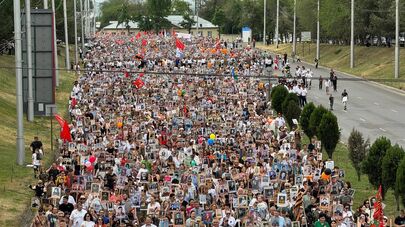 Шествие "Бессмертного полка" в Бишкеке