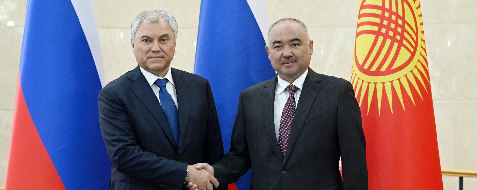 Встреча Торага ЖК Нурланбека Тургунбек уулу и председателя Госдумы РФ Вячеслава Володина - Sputnik Кыргызстан, 1920, 18.05.2025