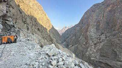 Строительство дороги к селу Зардалы