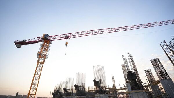 Бишкекте стадион жана конгресс-холлдун курулушу. Архив - Sputnik Кыргызстан