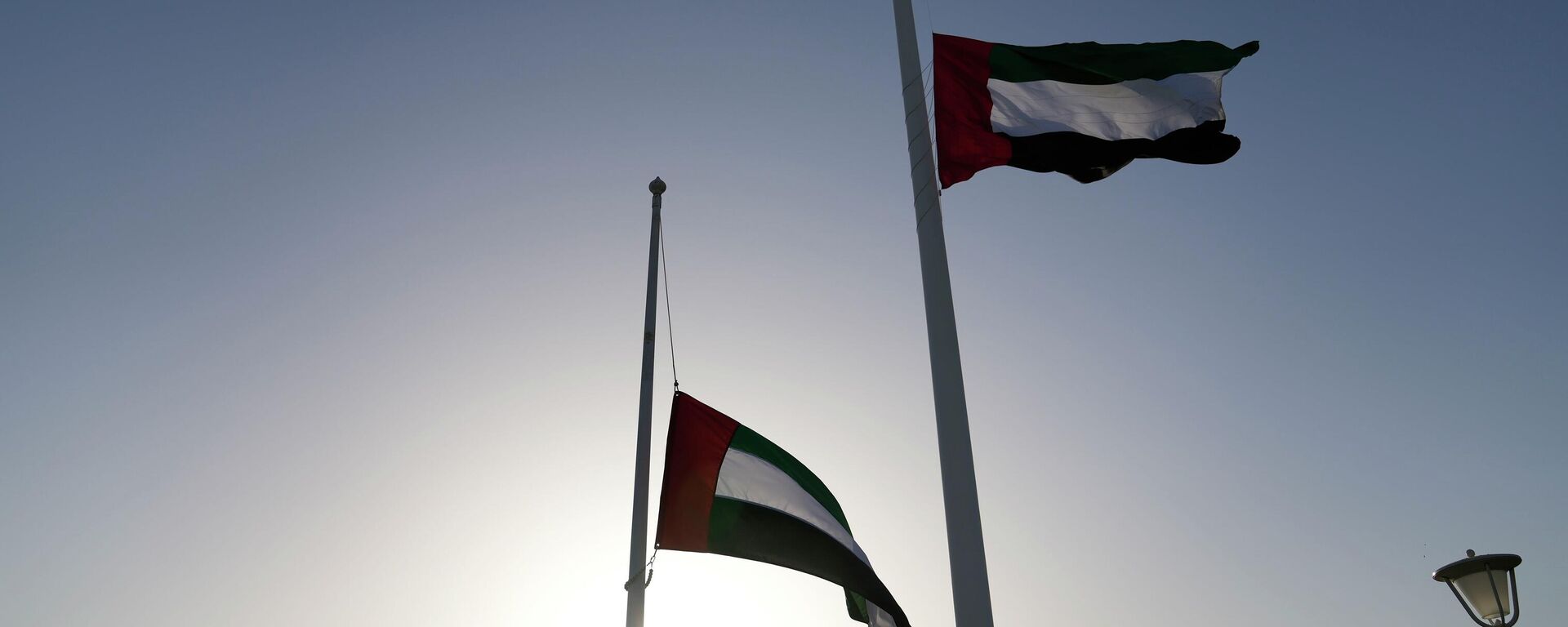Государственные флаги ОАЭ в Дубае. Архивное фото - Sputnik Кыргызстан, 1920, 15.08.2025
