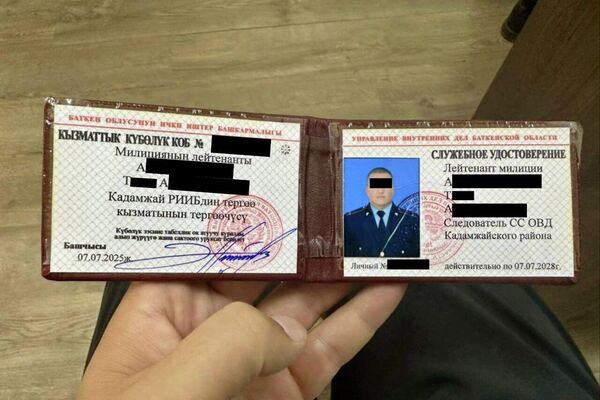 Расследованием занимался Кадамджайский РОВД. - Sputnik Кыргызстан