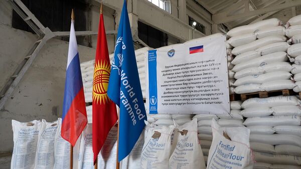 Россия Кыргызстанга БУУ аркылуу 1,2 миң тоннадан ашык ун берди. Видео - Sputnik Кыргызстан