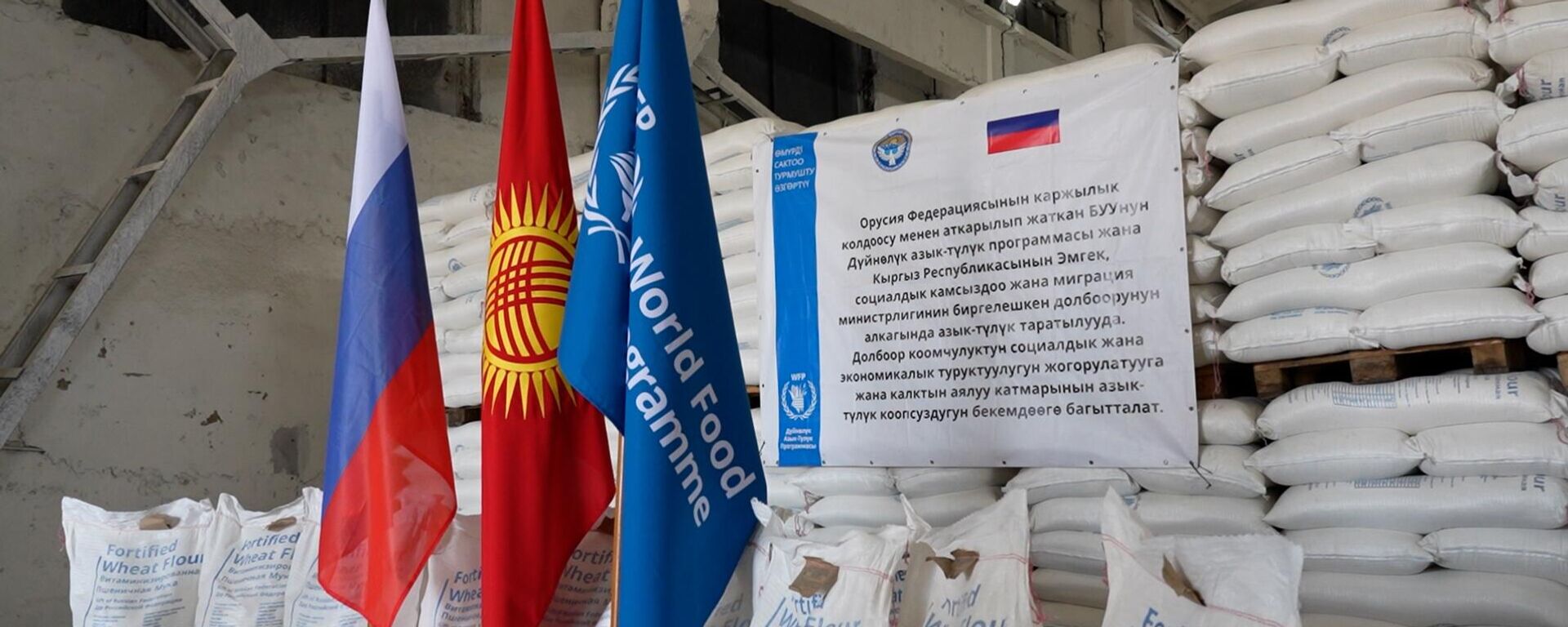 Россия Кыргызстанга БУУ аркылуу 1,2 миң тоннадан ашык ун берди. Видео - Sputnik Кыргызстан, 1920, 18.08.2025