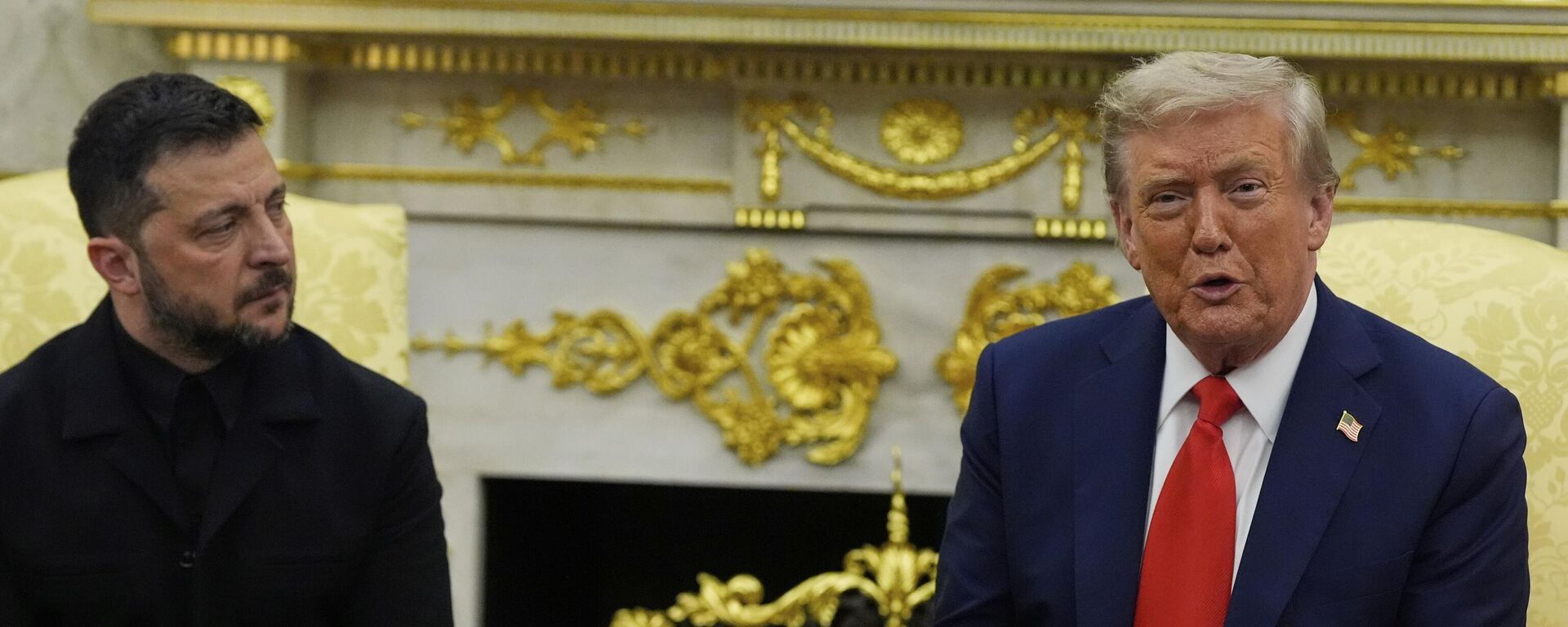 Встреча президента США Дональда Трампа и Владимира Зеленского в Белом доме - Sputnik Кыргызстан, 1920, 19.08.2025