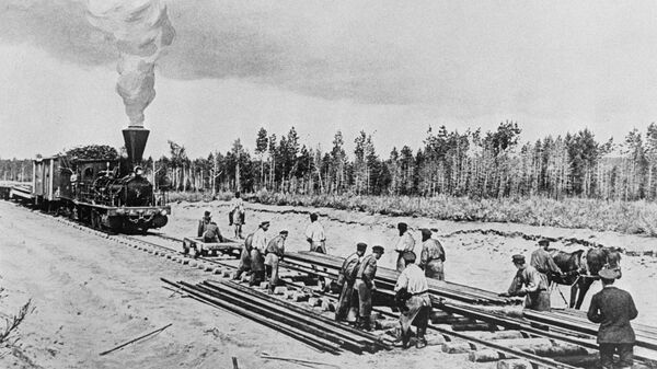 Россия Федерациясында темир жолдун курулушу. Архив - Sputnik Кыргызстан