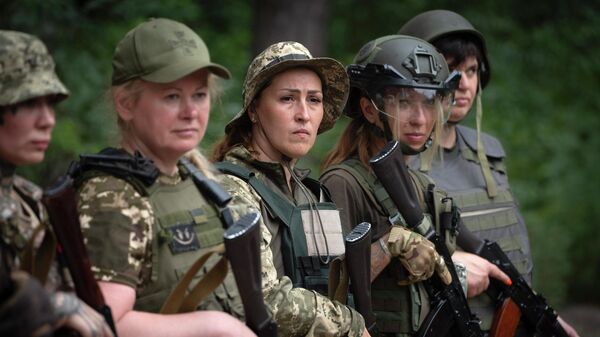 Женщины в украинской армии. Архивное фото - Sputnik Кыргызстан