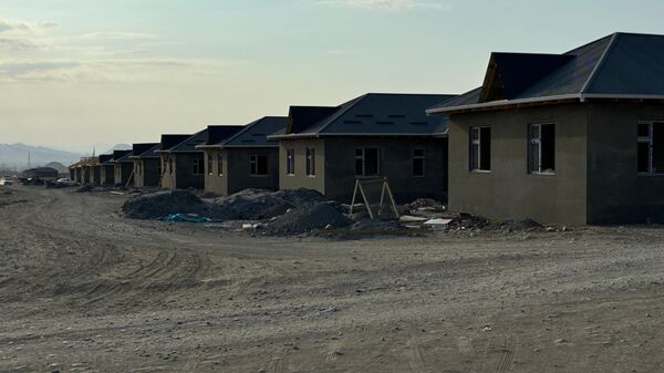 Строительство села Жаны Достук в Баткене - Sputnik Кыргызстан