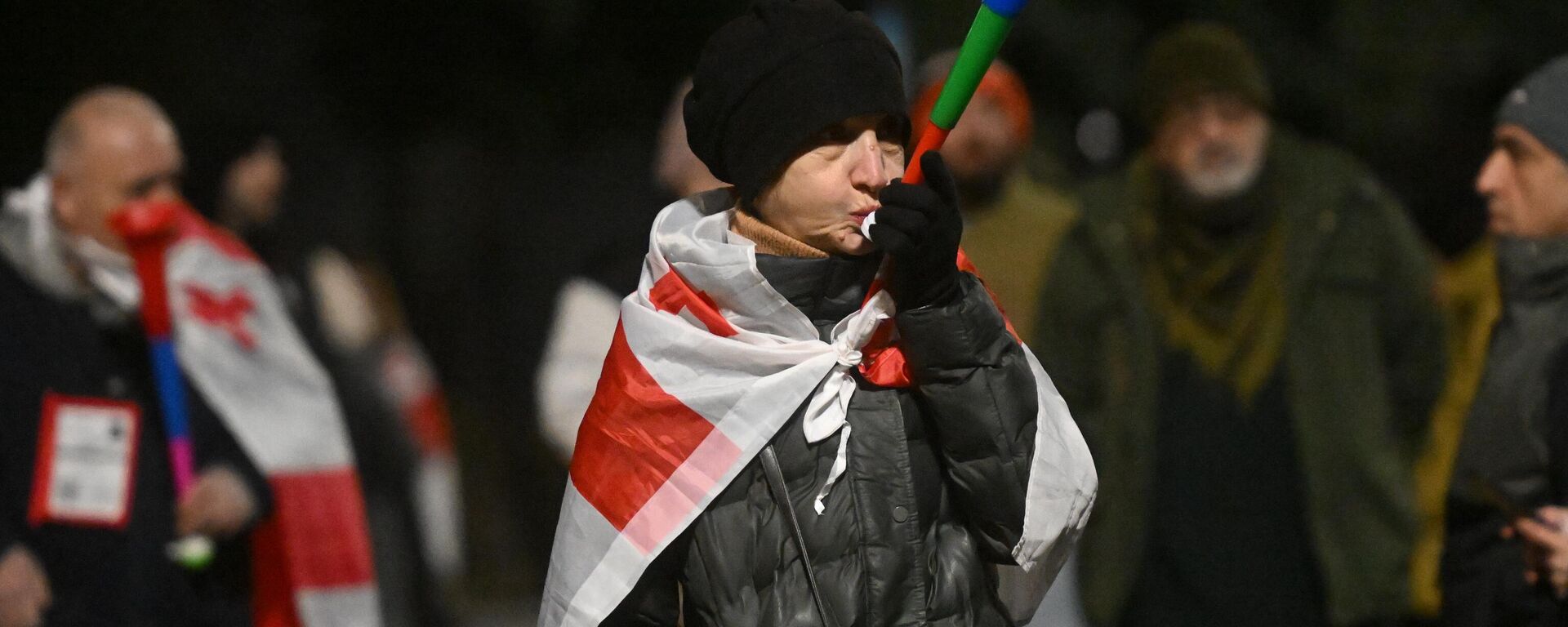 Протесты в Тбилиси 4 октября - Sputnik Кыргызстан, 1920, 05.10.2025