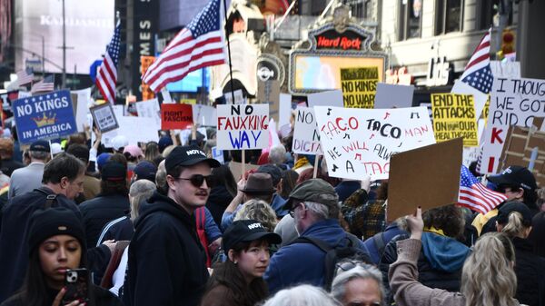 Антиправительственная акция Нет королям в Америке  - Sputnik Кыргызстан