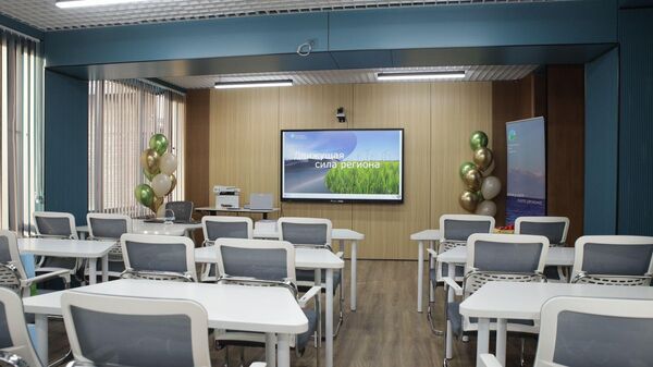 Открытие брендированной аудитории Евразийского банка развития в КРСУ - Sputnik Кыргызстан