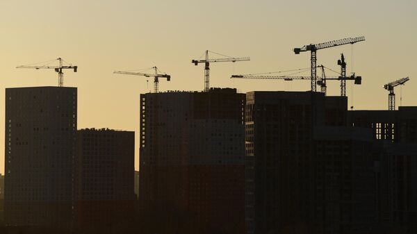 Жаңы турак жай комплексинин курулушу. Архив - Sputnik Кыргызстан