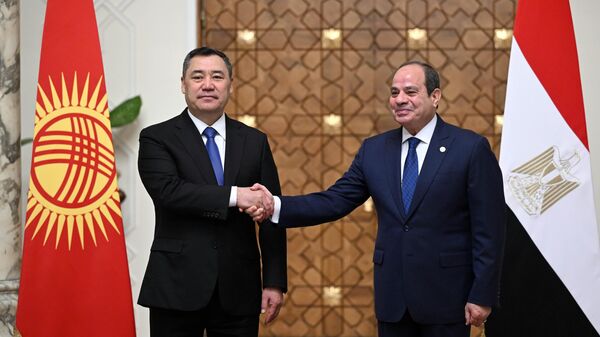  Садыр Жапаровдун Египет сапарынын учурунда тартылган сүрөт - Sputnik Кыргызстан