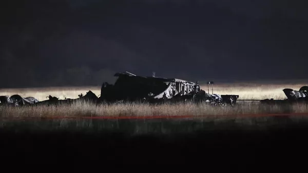 Обломки на месте крушения турецкого военного самолета в Грузии - Sputnik Кыргызстан