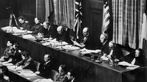 Заседание Международного военного трибунала. по Нюрнбергскому процессу - Sputnik Кыргызстан